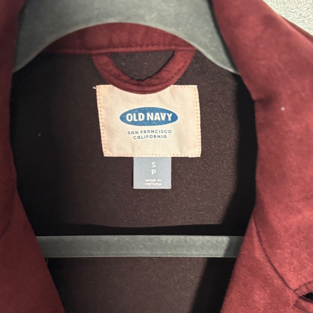 Faux Suede Old Navy Eggplant Moto Jacket S Fall - Picture 6 of 7